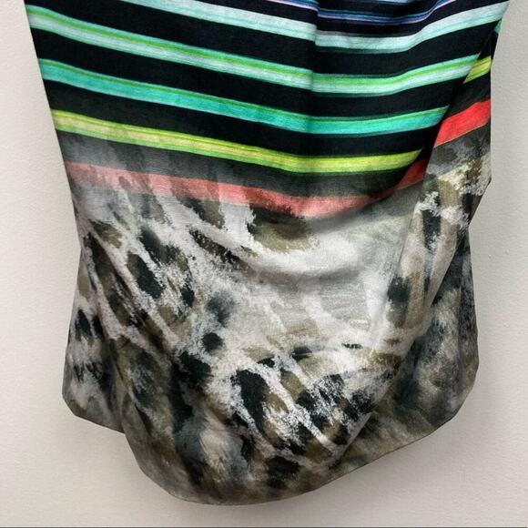 NICOLE MILLER Artelier 00608 Striped Stretch Knit Dress    Size S - Picture 5 of 10